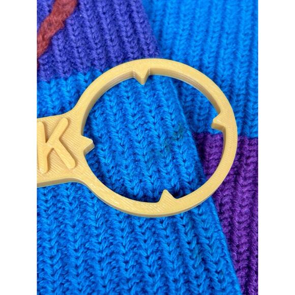 Vtg Colours By Alexander Julian HAND INTARSIA Knit Sweater Women's M Wool Blend - Picture 3 of 10